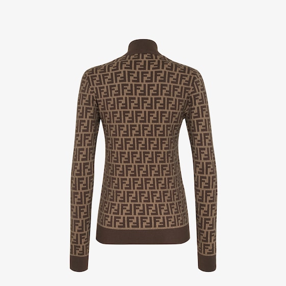 Fendi Figure-hugging jumper with a high collar and long sleeves | Thumbnail 2