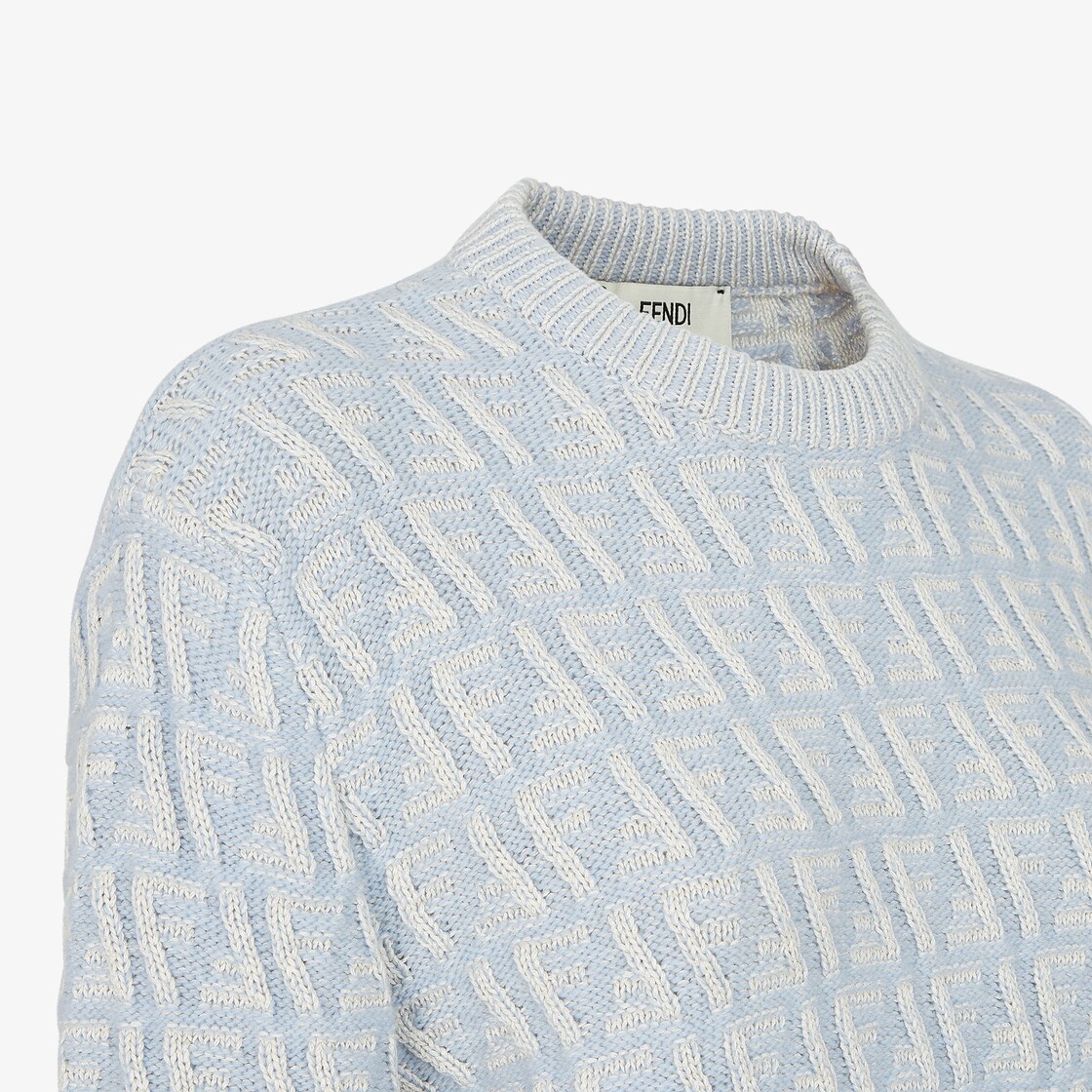 Jumper Light blue FF cashmere and wool pullover Light blue - Image 4/5