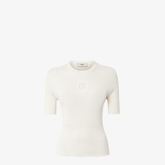 Fendi Fitted, short-sleeved crew-neck jumper