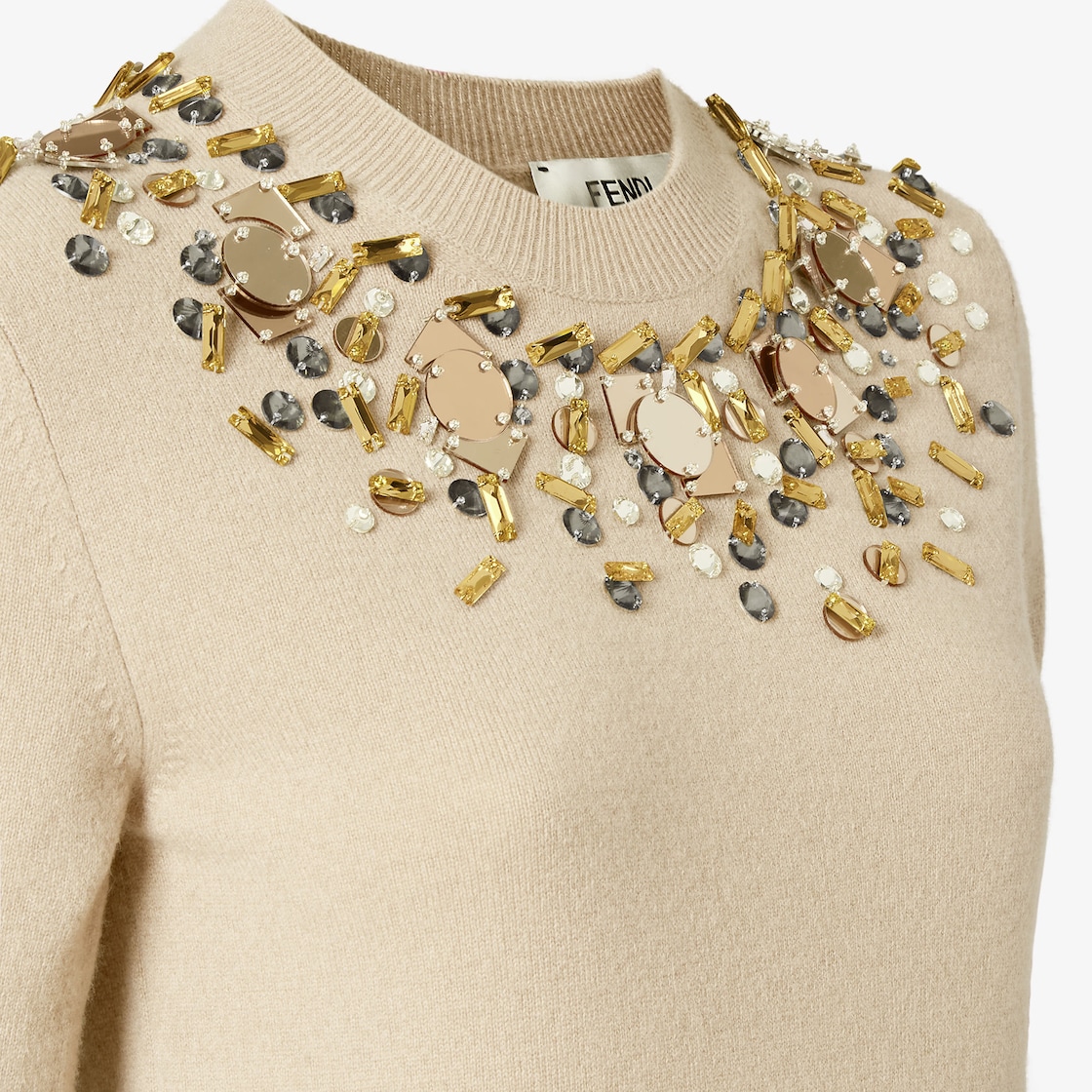 Jumper Beige wool and cashmere jumper Beige - Image 3/4