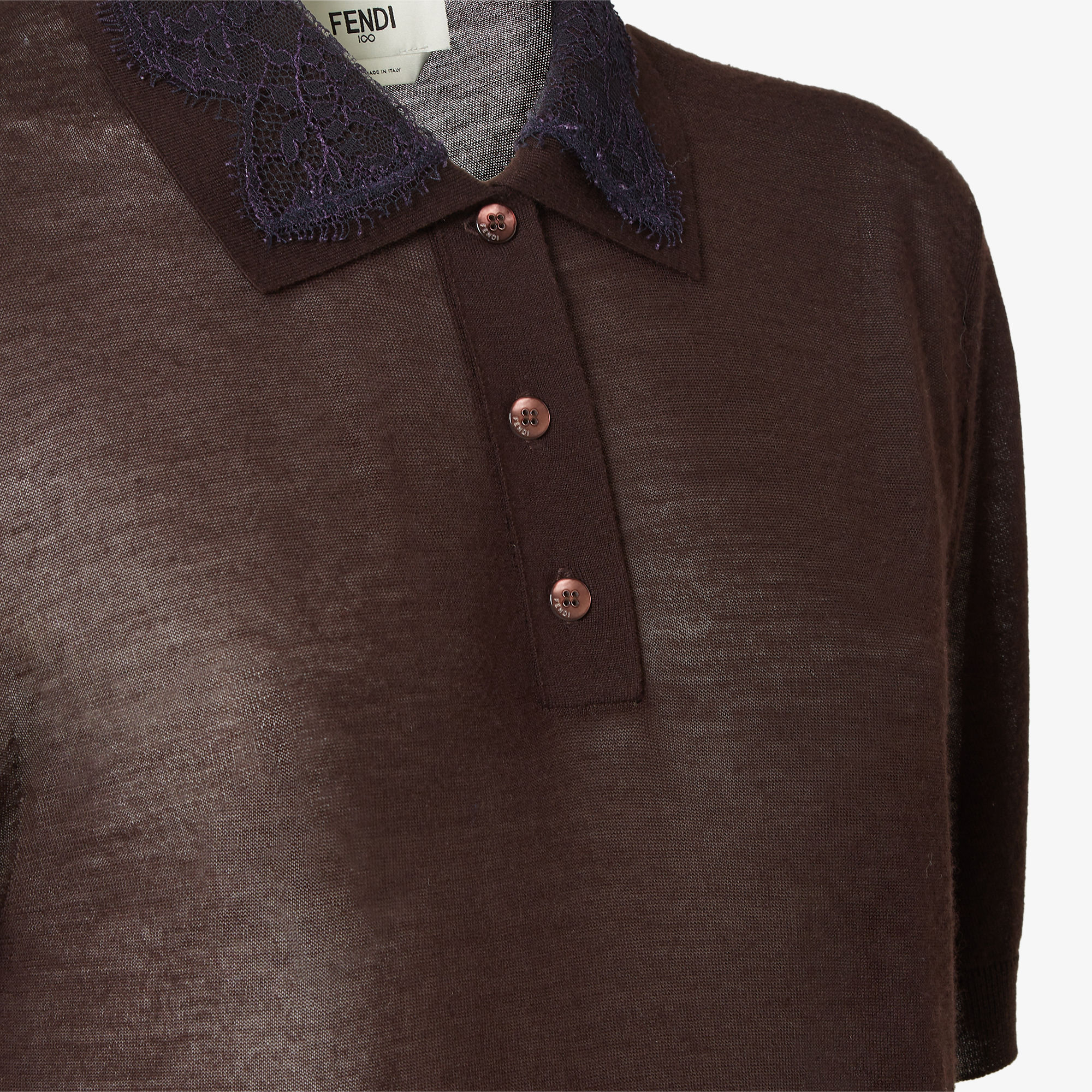 ポロシャツ ウール ブラウン | Fendi