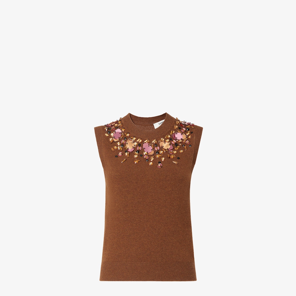 Gilet Rust wool and cashmere gilet Brown - Image 1/5