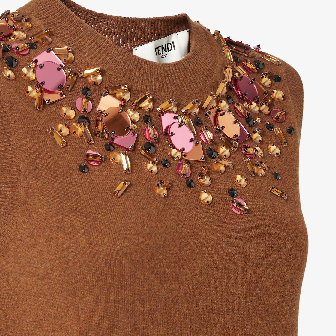 Gilet Rust wool and cashmere gilet Brown - Image 4/5
