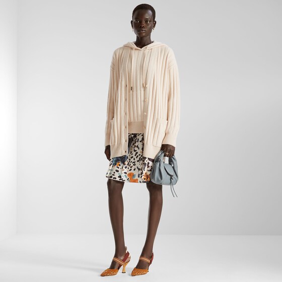 Fendi Oversize sweatshirt with drawstring hood and long low-set | Thumbnail 4