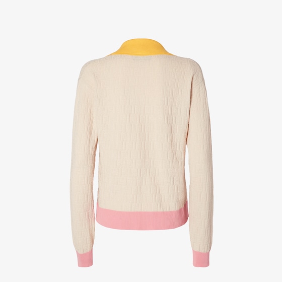 Fendi Long-sleeved jumper with collar, V-neck and a double layer | Thumbnail 2