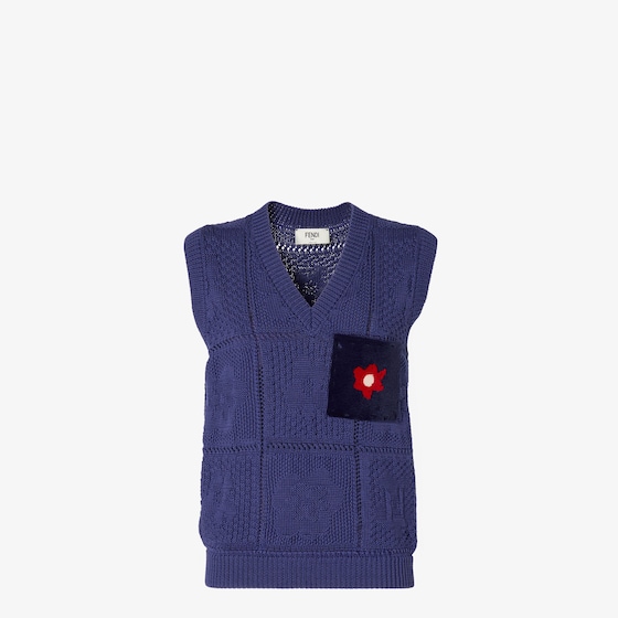 Fendi Gilet In Blue