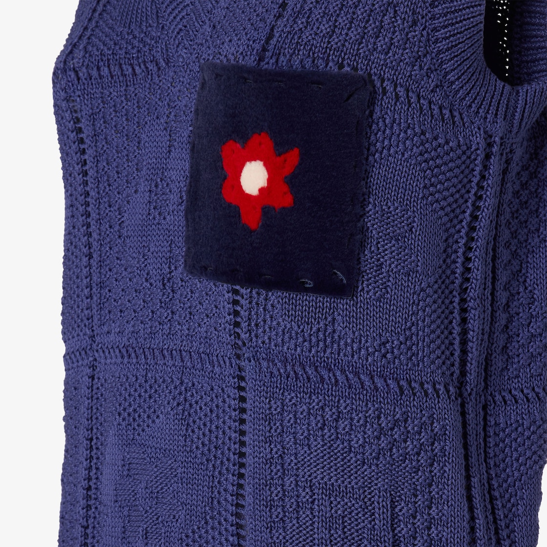 Gilet Dark blue crocheted cotton gilet Blue - Image 4/5