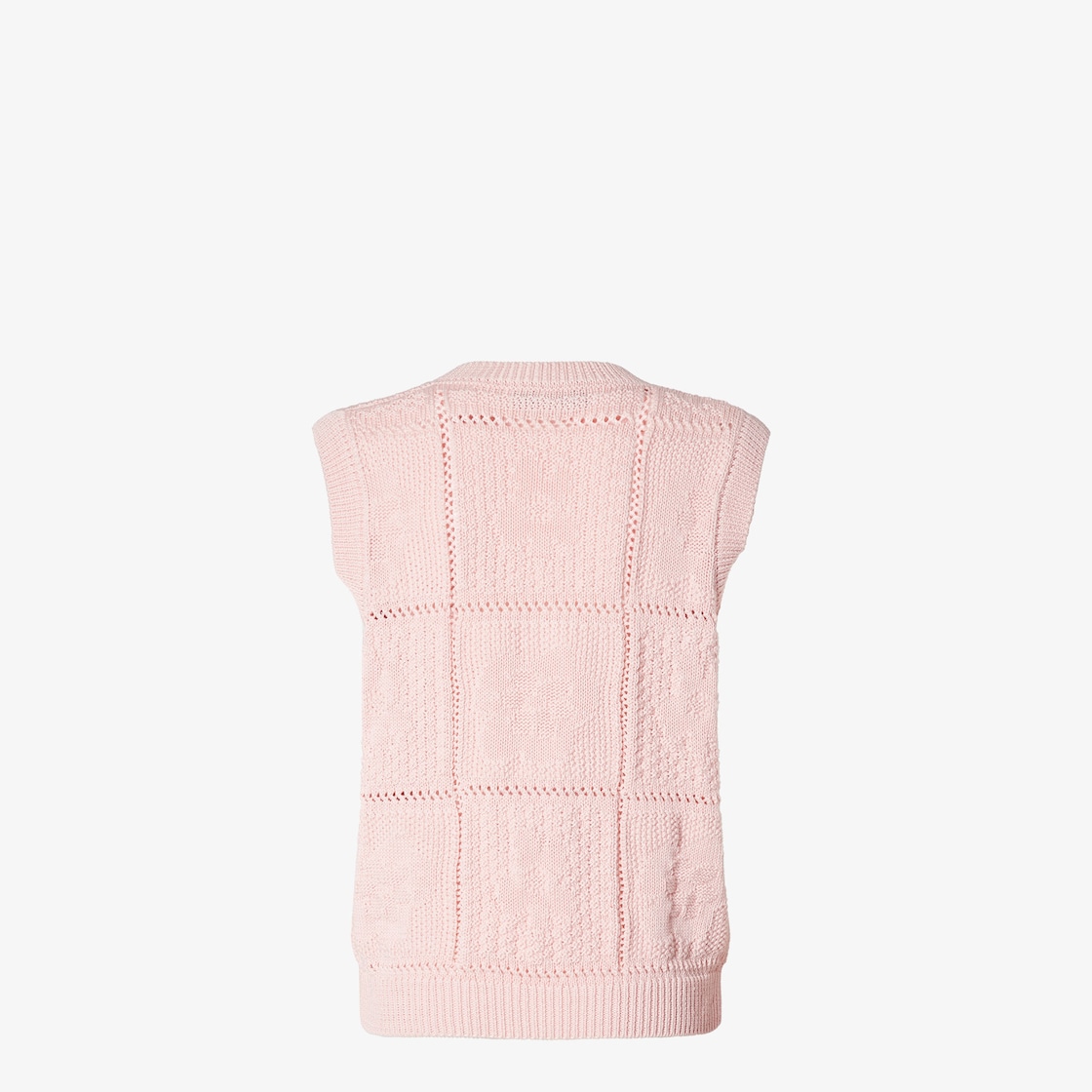 Gilet Light pink crocheted cotton gilet Pink - Image 3/5