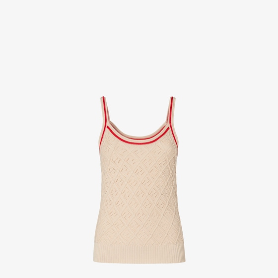 Sleeveless top with scoop neckline and thin shoulder straps