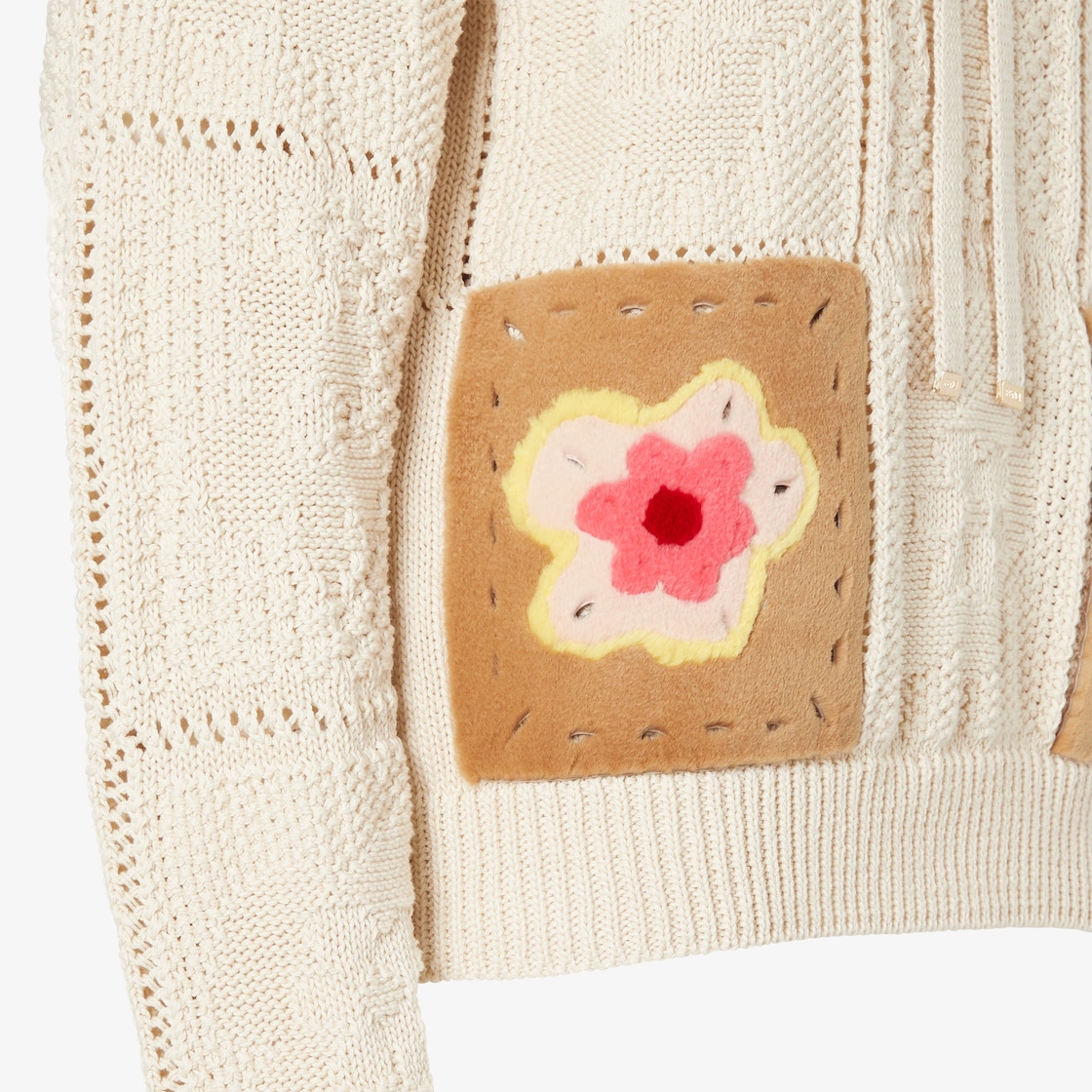 Jumper Light beige crocheted cotton jumper Beige - Image 3/4