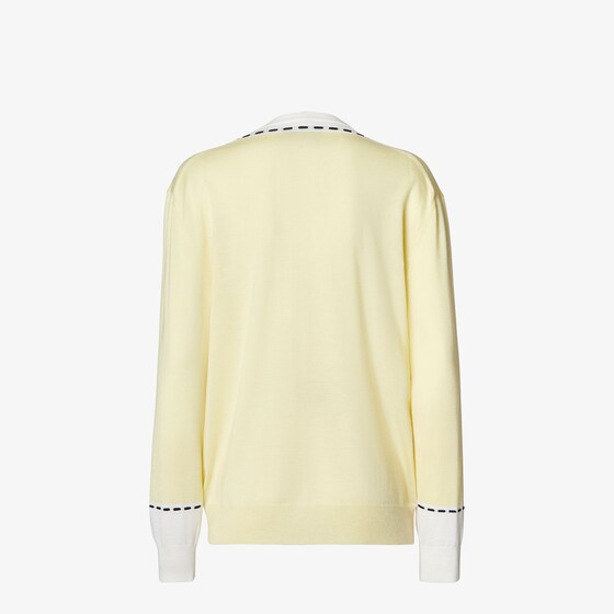 Fendi Oversized jumper with V-neck and low-set sleeves | Thumbnail 2