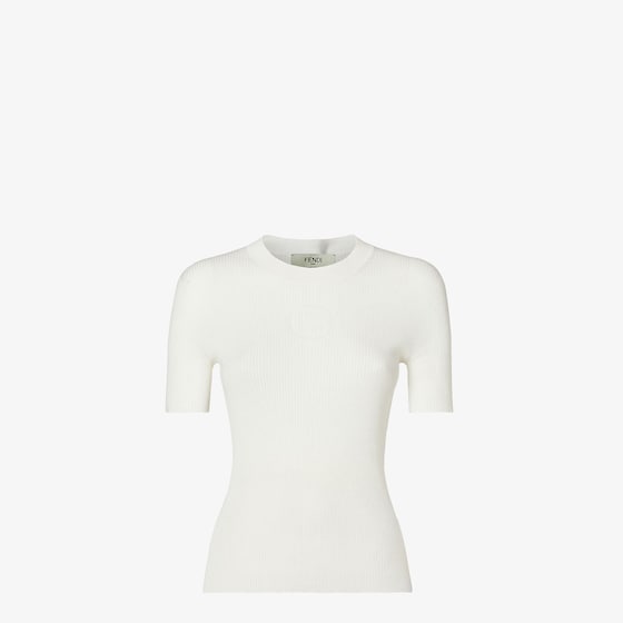 Fendi Close-fitting jumper with crew neck and short sleeves