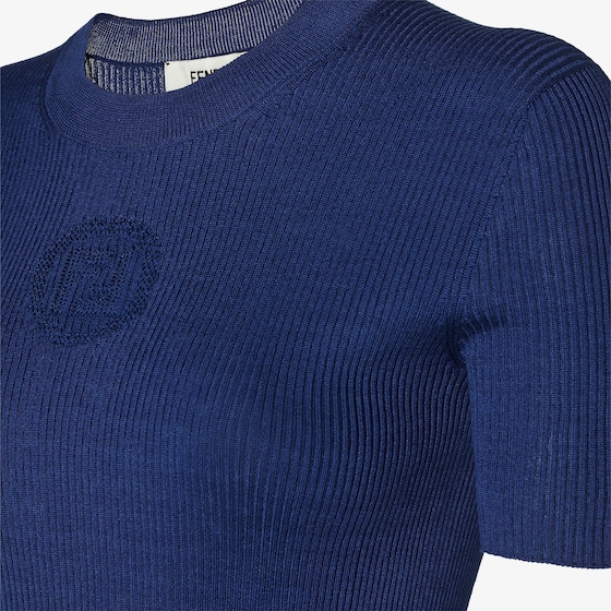 Fendi Close-fitting jumper with crew neck and short sleeves | Thumbnail 3