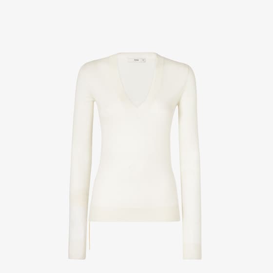 Fendi Slim-fit jumper with an essential silhouette, V-neck