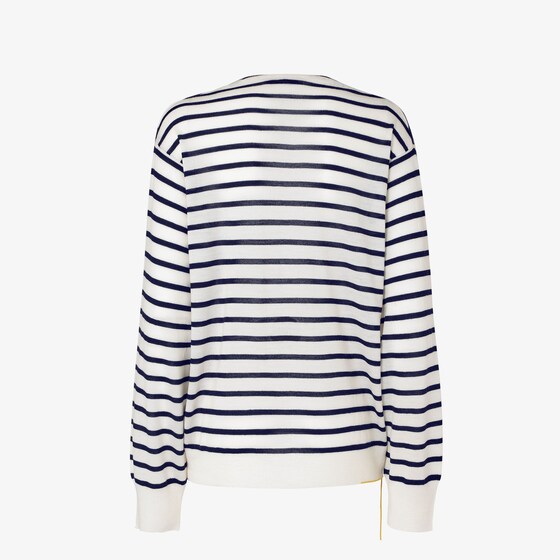 Fendi Nautical-inspired jumper with a deep V-neck and wide | Thumbnail 2