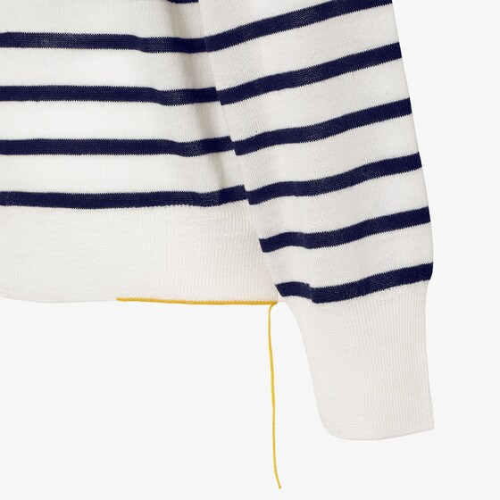 Fendi Nautical-inspired jumper with a deep V-neck and wide | Thumbnail 3