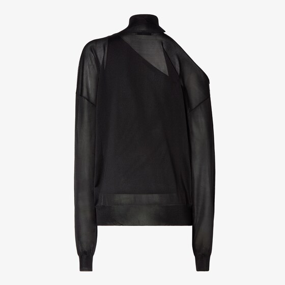Fendi Turtleneck jumper with long, low-set sleeves and a cut-out | Thumbnail 2