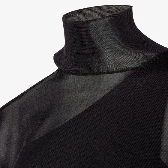 Fendi Turtleneck jumper with long, low-set sleeves and a cut-out | Thumbnail 3