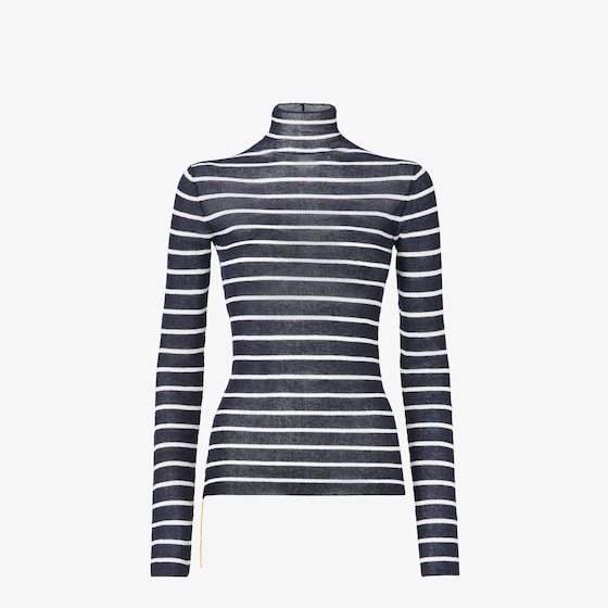 Fendi Figure-hugging jumper with a high collar and short sleeves