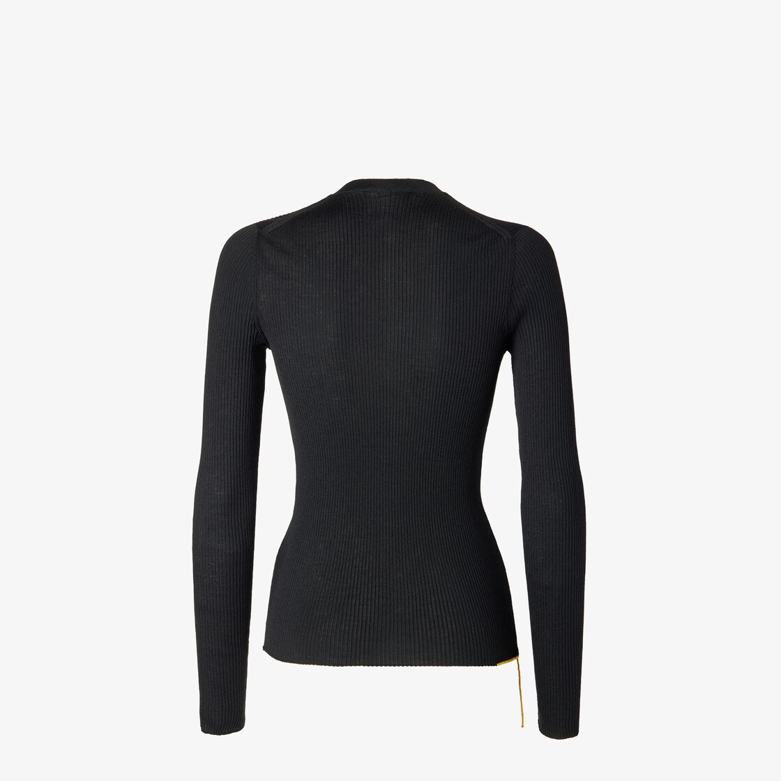 Jumper Black wool ribbed jumper Black - Image 2/3