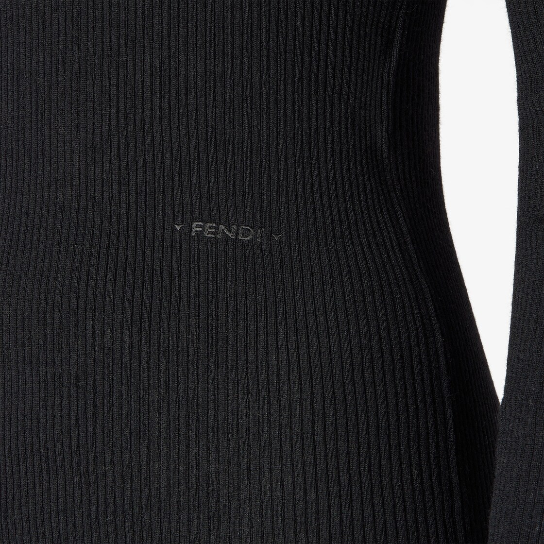 Jumper Black wool ribbed jumper Black - Image 3/3