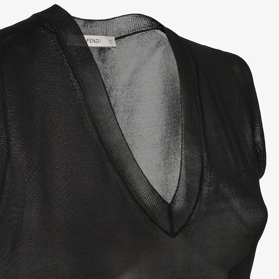 Fendi V-neck, sleeveless fitted top | Thumbnail 3