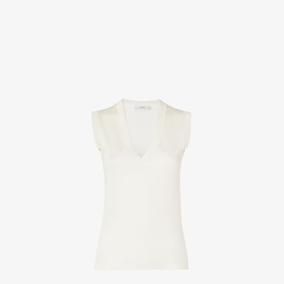 Fendi Sleeveless, fitted top with a V-neck