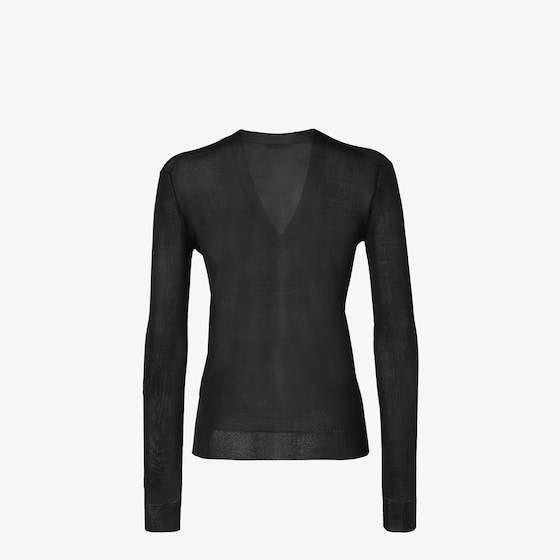 Fendi V-neck, slim-fit long-sleeved top | Thumbnail 2