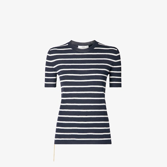 Fendi Sailor-inspired figure-hugging jumper with a high collar