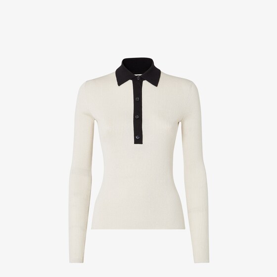 Fendi Polo Shirt In Beige