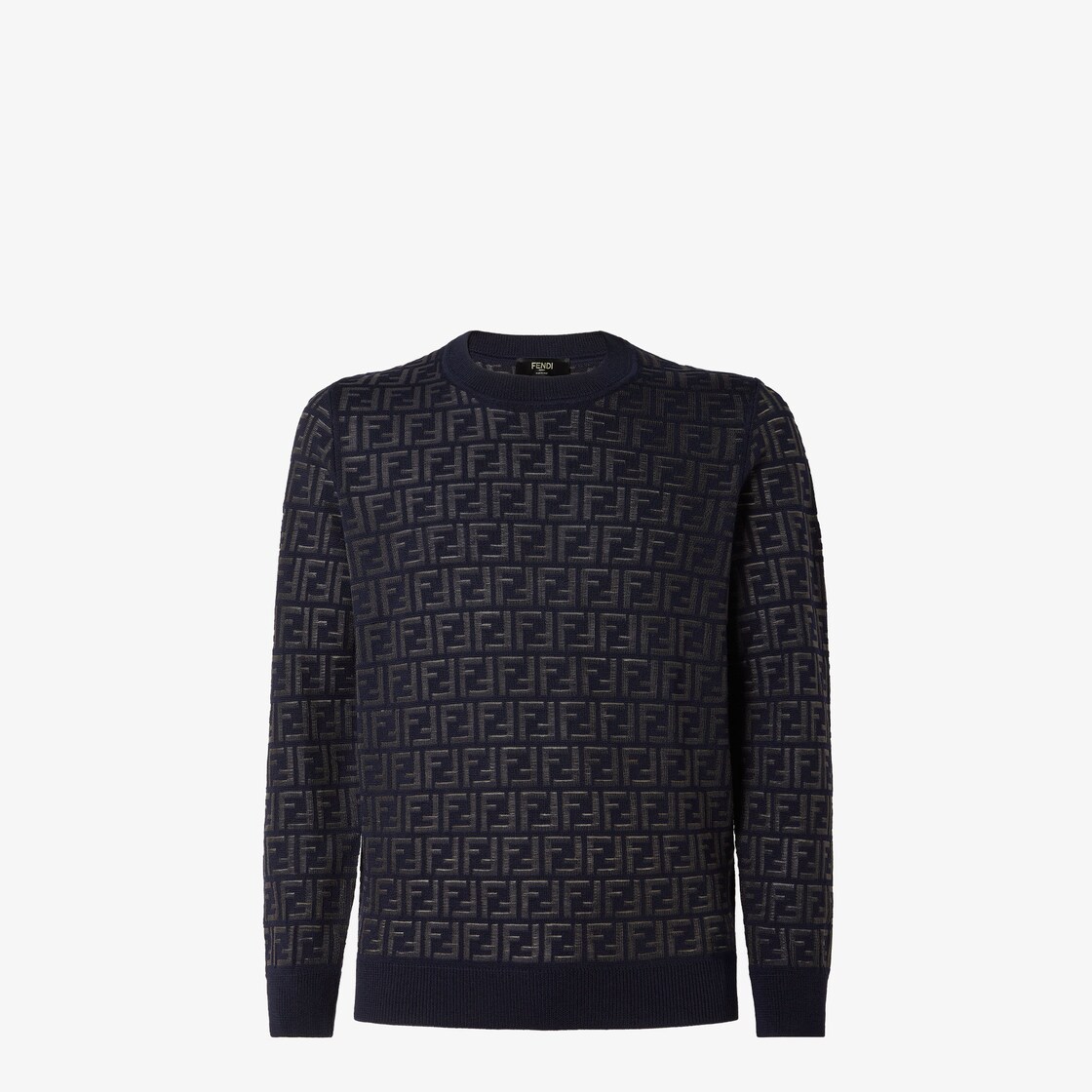 Pullover Blue wool and FF nylon jumper Blue - Image 1/4