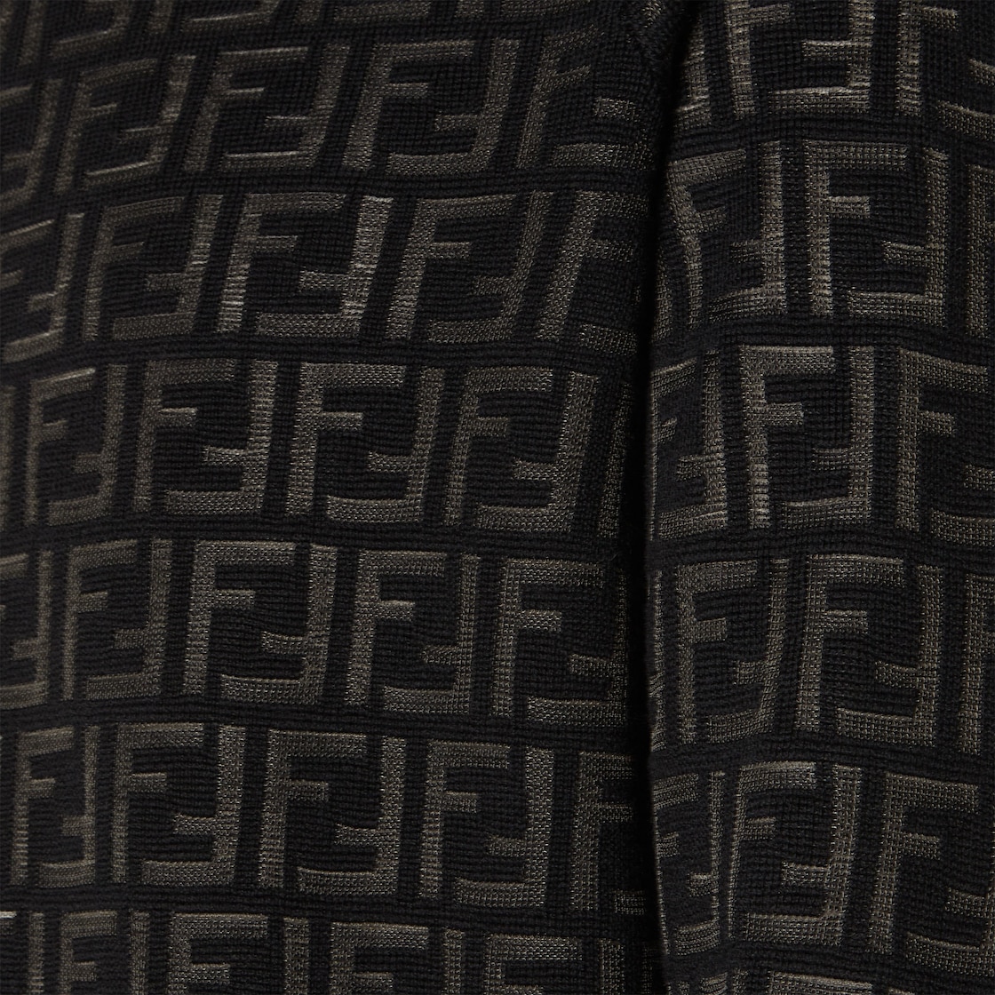 Pullover Jumper in black nylon and wool Black - Image 3/3