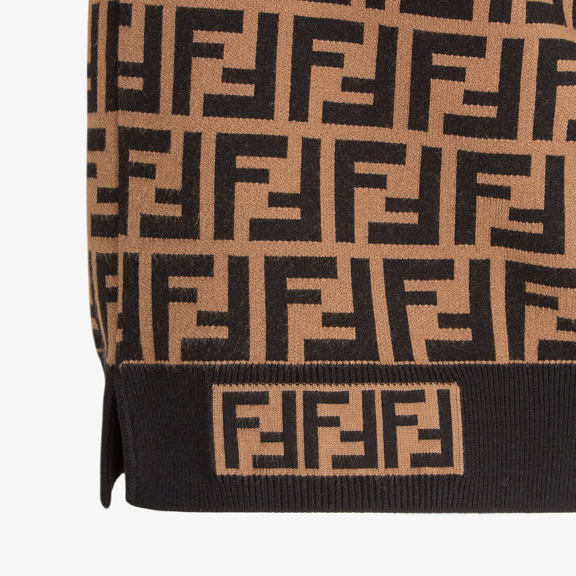 (✨SOLD) NWT Fendi Brown Viscose Midi Sweater Dress