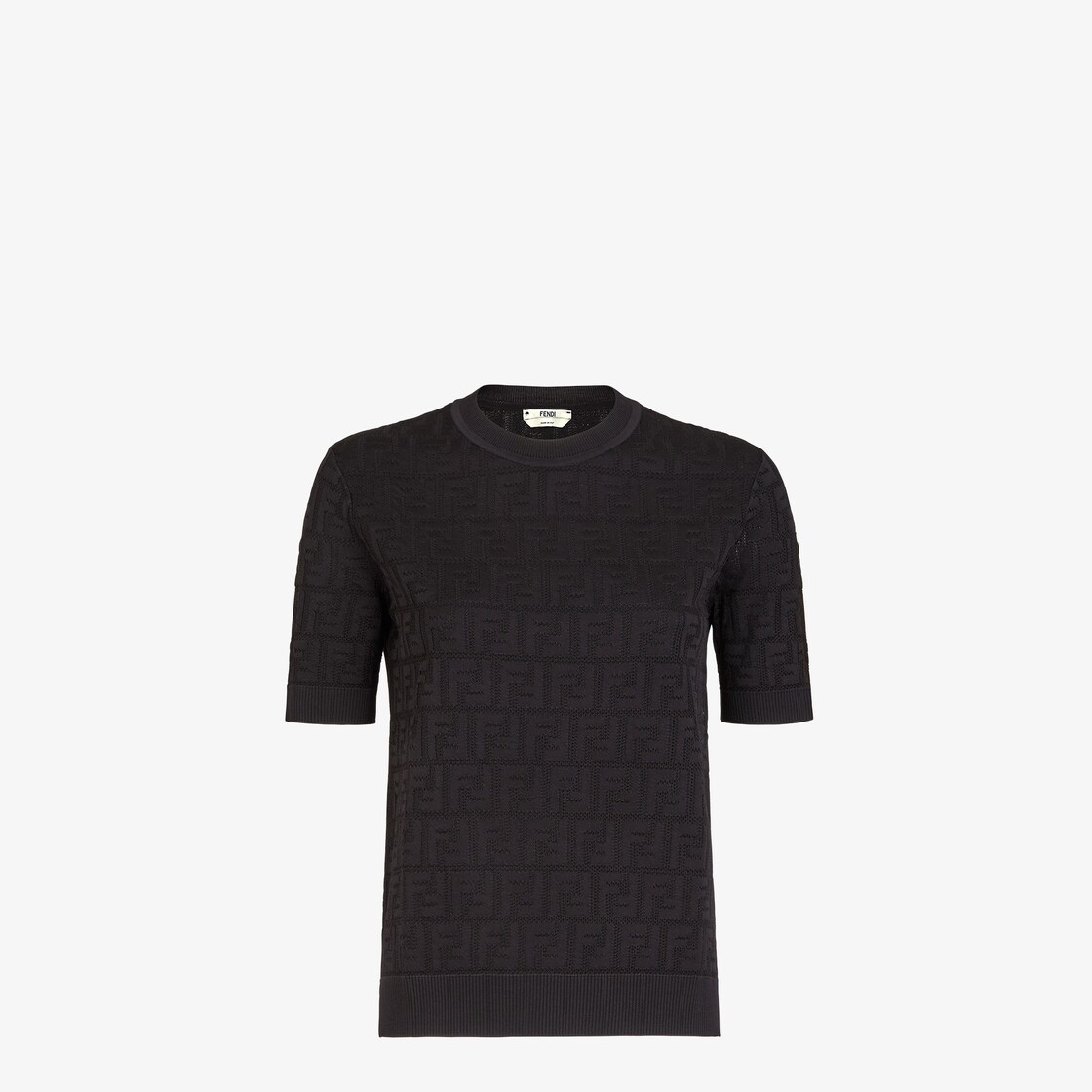 Jumper Black cotton and viscose jumper Fendi