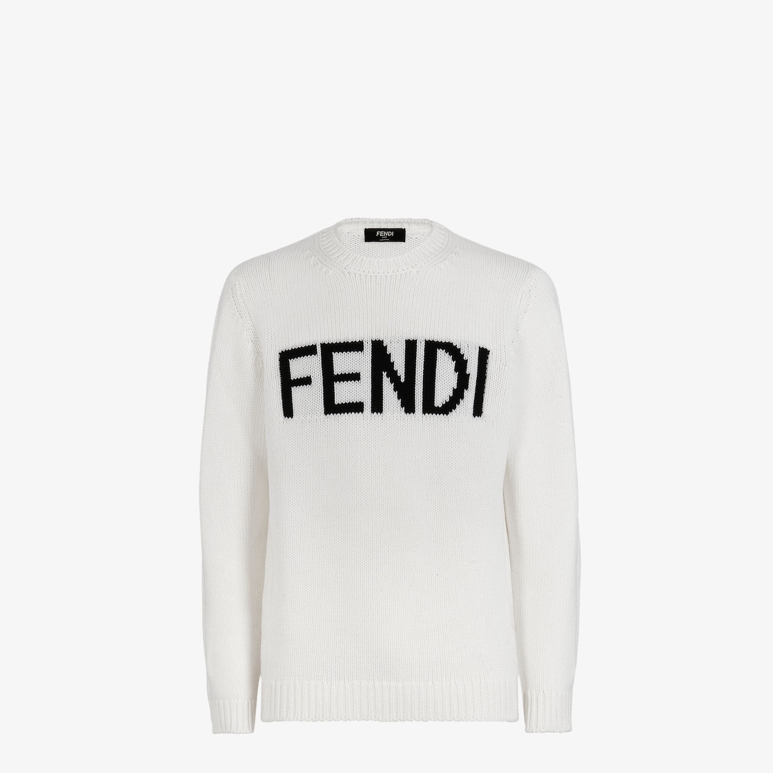 Pullover - White wool sweater | Fendi