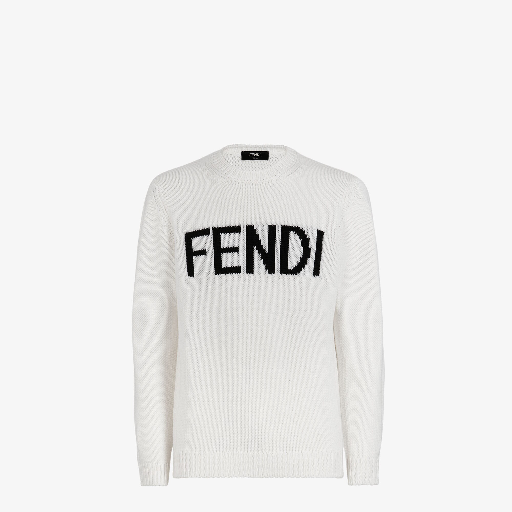 Pullover White wool sweater Fendi