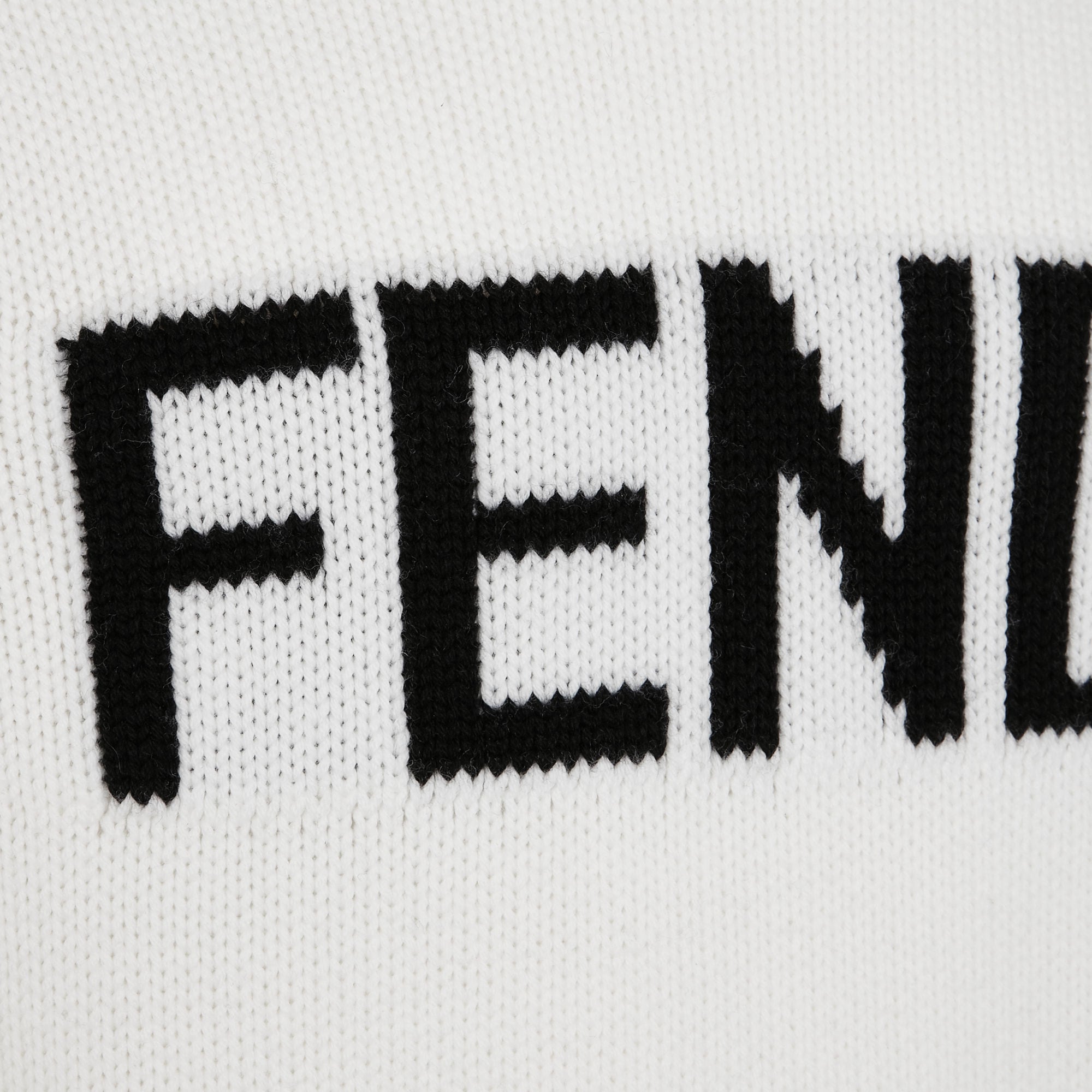 Fendi sweater black and white best sale