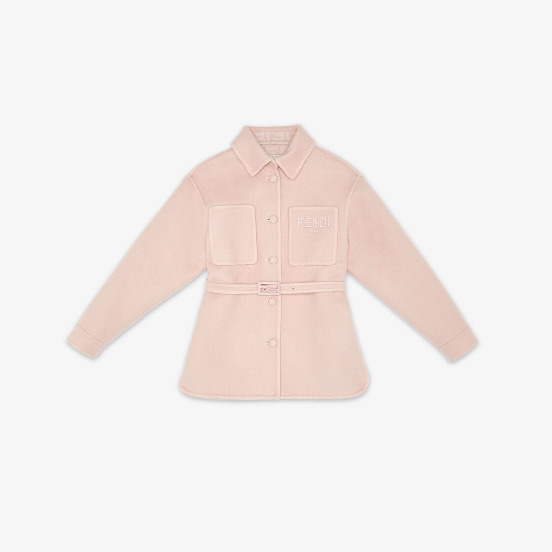 Reversible Junior Shirt Jacket - Pink and FF cream and pink double