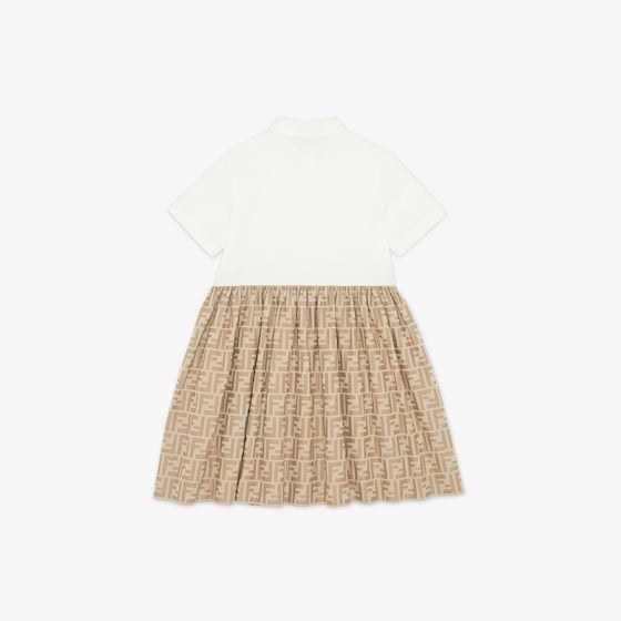 Fendi Junior dress with white poplin top and dainty buttons | Thumbnail 2
