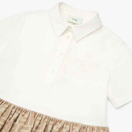 Fendi Junior dress with white poplin top and dainty buttons | Thumbnail 3