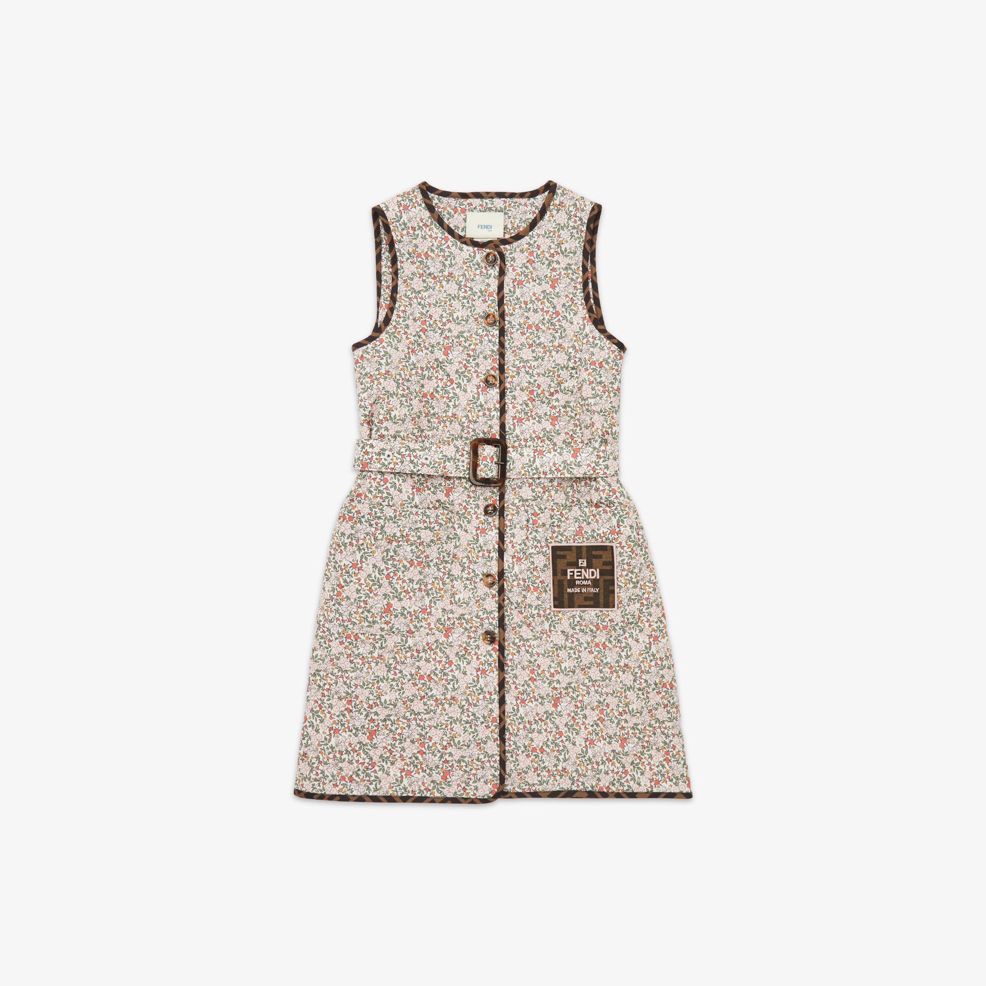 FENDI フェンディ サマー ポップ コットン ドレス vintage レトロ FENDI - フェンディ FENDI ロングフレアドレス ワンピース 衣料