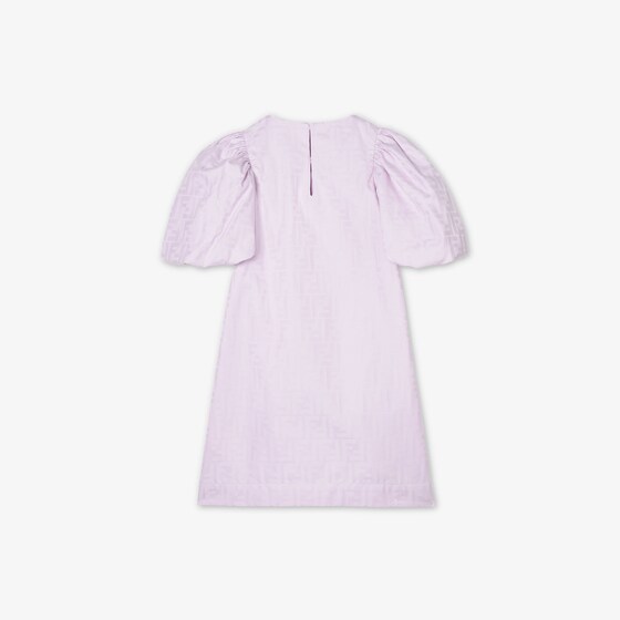 Fendi Lilac cotton jacquard junior dress featuring puffed sleeves | Thumbnail 2