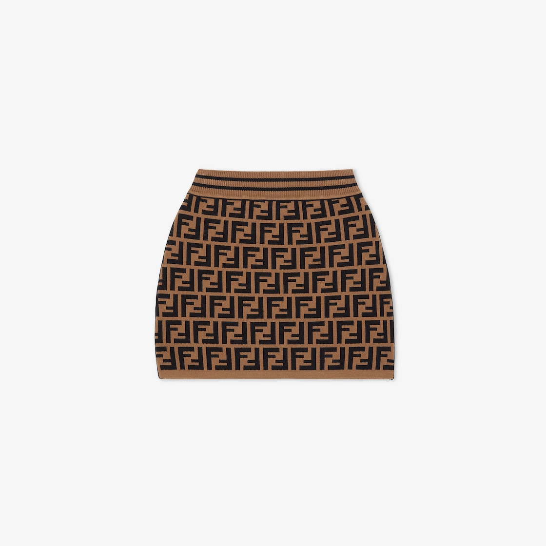 Fendi FF motif knitted pencil skirt