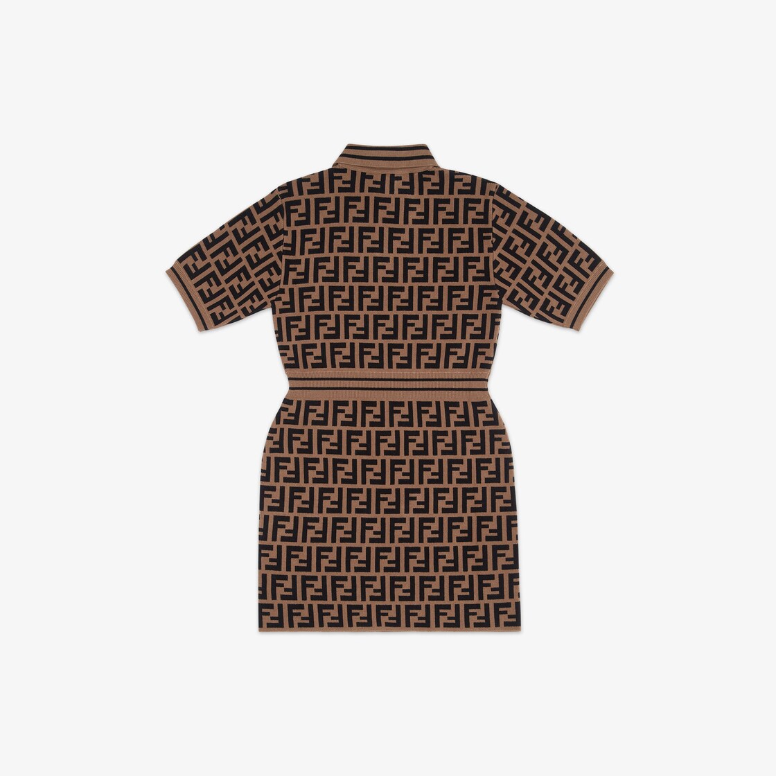 Junior Dress Cotton junior dress with tobacco-colour logo Brown - Image 2/4