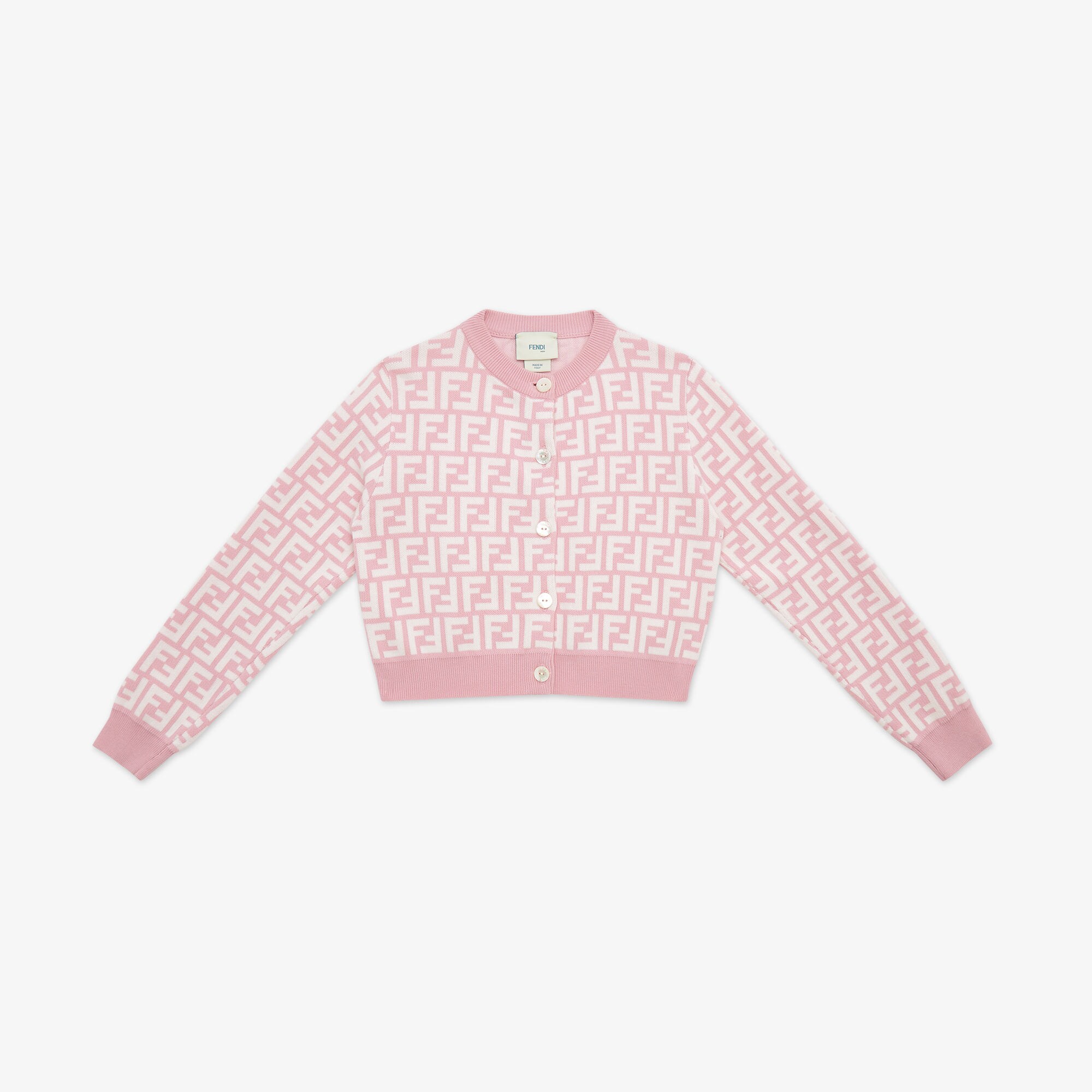 ジュニア カーディガン コットン ピンク | Fendi