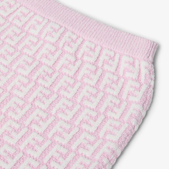 Fendi Pink knit junior mini skirt with white FF motif | Thumbnail 3