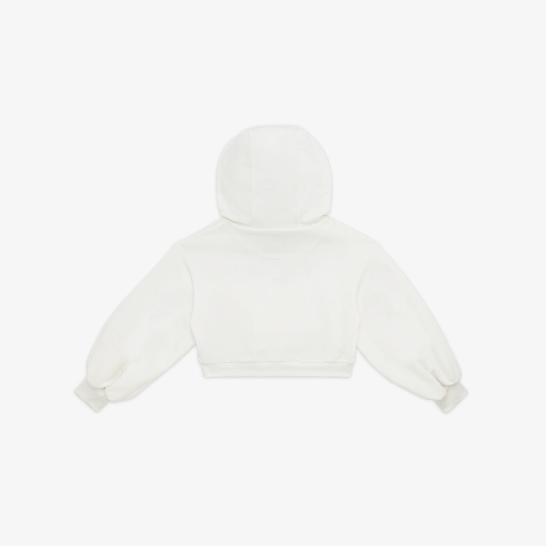 Jersey-fleece junior top Cotton cropped junior sweatshirt White - Image 2/3