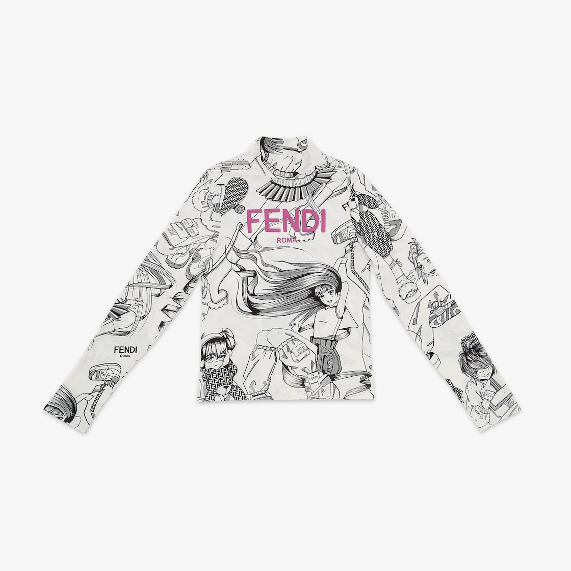 Junior Top Jersey junior top with multicolor print Fendi