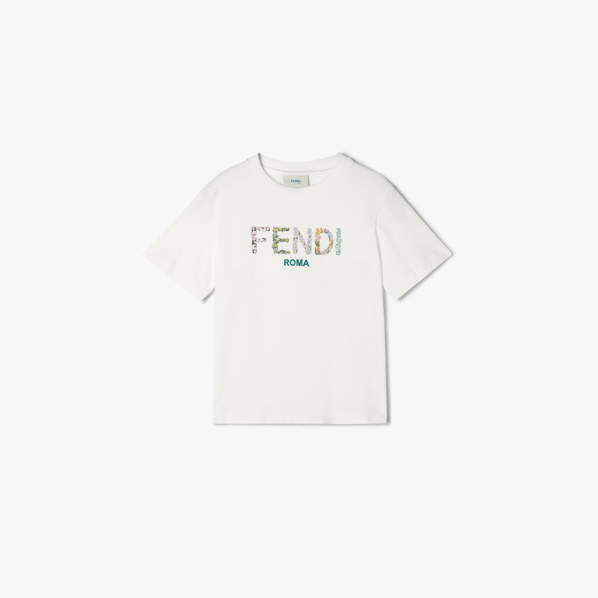 FENDI＊T-Shirt コットン Tシャツ＊送料込 SALE｜FENDI フェンディ / コットン100% ロゴ刺繍 クルーネック