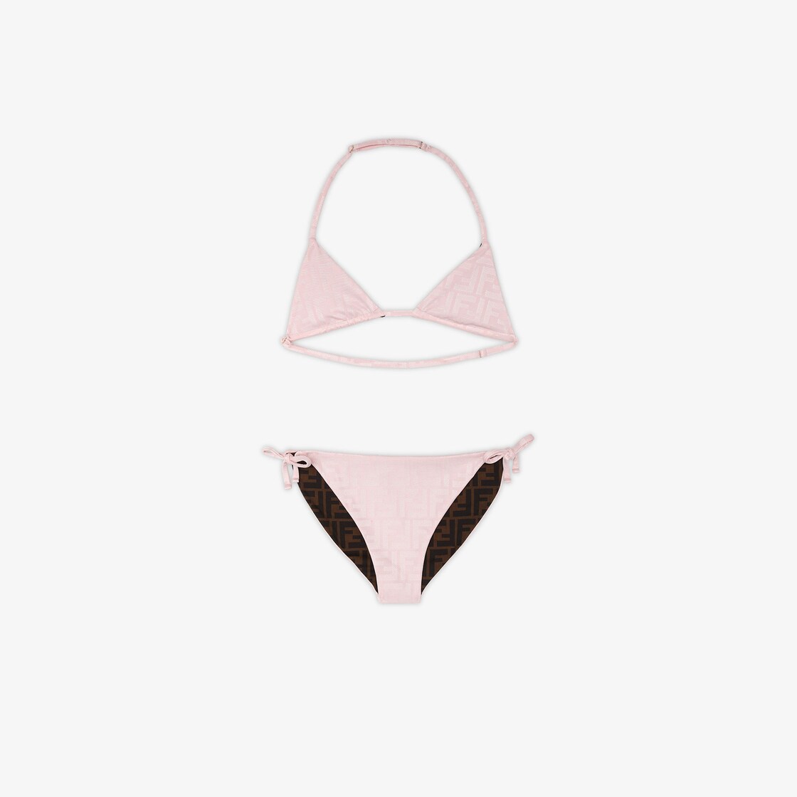 Fendi Jacquard FF Motif Two-Piece Swimsuit Pink